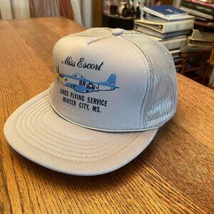 Men's Vintage P-51 Miss Escort Jones Flying Service Minter City MS Trucker Hat